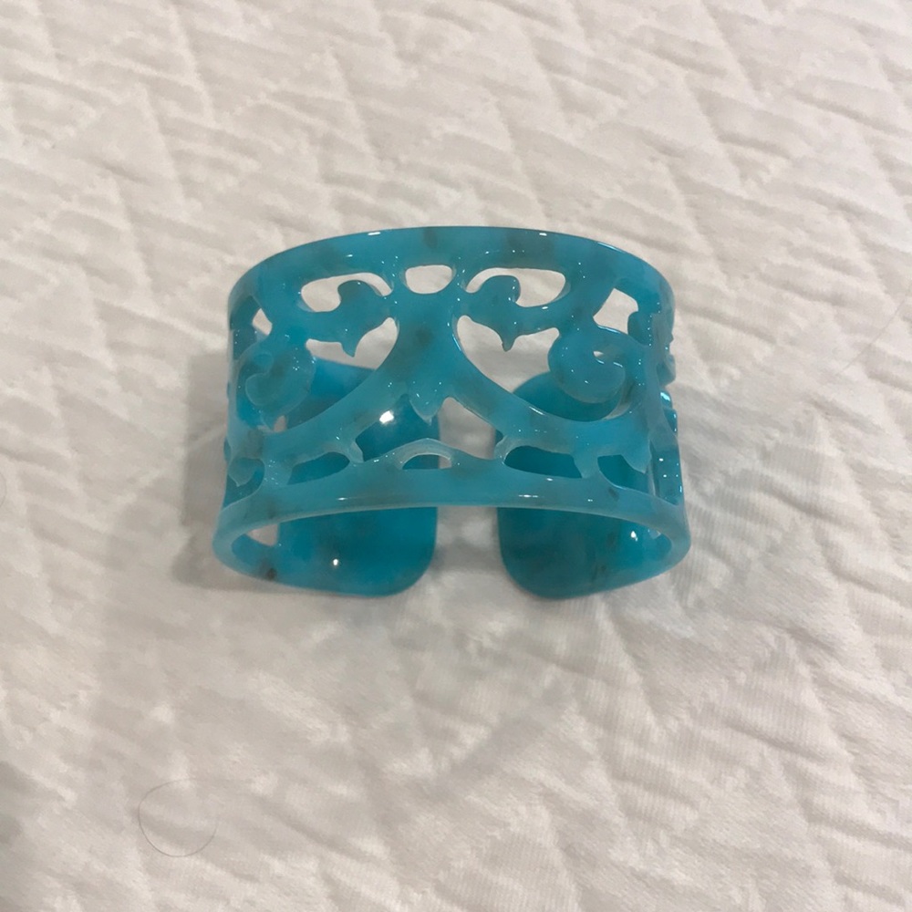turquoise acrylic wrist cuff bracelet